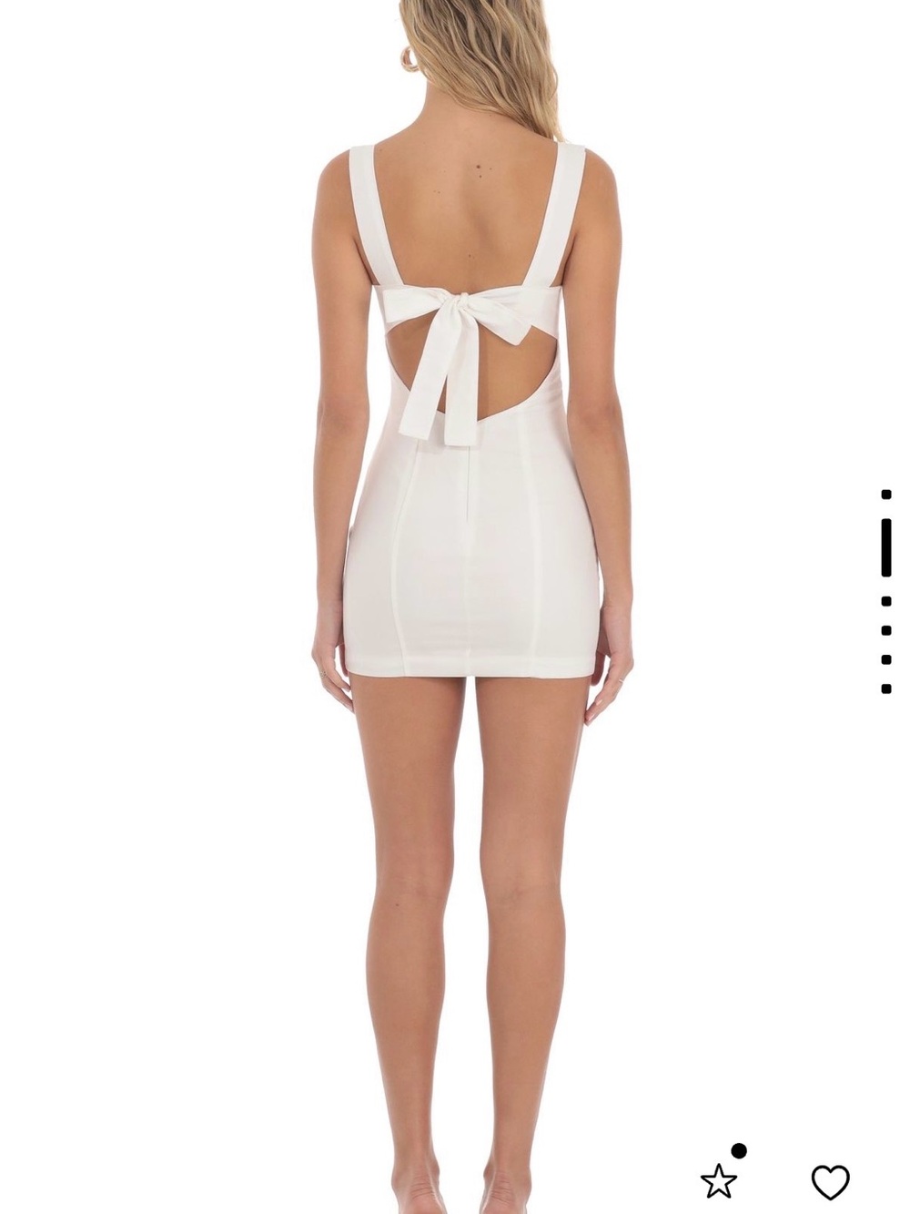 Lucy in the Sky White Square-Neck Fitted Mini Dress
